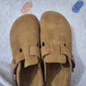 东园物作软木拖鞋真皮休闲日系时尚百搭外穿防滑情侣款Boston半包勃肯鞋 沙色 35 正码 实拍图