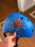 迪士尼（Disney）儿童头盔带灯男女轮滑护具自行车溜冰鞋滑板平衡车滑步车安全头盔 蜘蛛侠蓝色可调盔 均码 实拍图