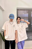 love legend情侣装短袖夏季t恤套装一男一女宽松休闲简约衣服半袖班服定制 白男+白女【小白】 M 男+S 女 实拍图