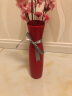 爱泽宝 简约现代花瓶摆件玫瑰陶瓷花瓶客厅餐桌茶几装饰品工艺品干花花器 新房家居摆设 旗袍红色(含丝带) 实拍图
