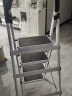 工来工往梯子人字梯家用梯子家用梯登高梯室内梯子折叠梯楼梯  加厚升级 升级加厚加固款白色四步梯 实拍图