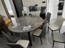 家有品致（JIAYOUPINZHI）现代中式轻奢伸缩岩板餐桌椅组合 岩板# 1.35m一桌六椅/皮椅 晒单实拍图
