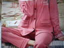 依曼安睡衣女春秋棉长袖长裤家居服时尚翻领套装可外穿加大码女士睡衣 玫瑰红1923 XL （120-140）斤 实拍图