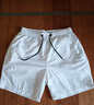 墨儿伊夏季男士短裤欧美运动速干五分裤纯色休闲宽松大裤衩子沙滩裤潮  白色 M (115-125斤) 实拍图
