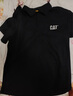 卡特（CAT）短袖polo衫反光印花珠地面料男士翻领短袖t恤新品 黑色 XL 实拍图