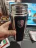 思宝保温杯方舟C男士女士304不锈钢水杯泡茶杯子商务茶杯 黑色 350ml 实拍图