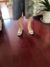 达芙妮法式浅口单鞋女平底红色气质船鞋方扣女鞋4623101054 米色 36  实拍图