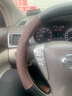 酷斯特日产方向盘套真皮奇骏天籁逍客骐达轩逸骊威楼兰蓝鸟劲客汽车把套 圆形-咖色【日产炭纤纹LOGO款】 实拍图