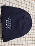 JEEP帽子男士毛线帽防风护耳保暖加绒棉帽潮流韩版羊毛混纺秋冬针织帽休闲防寒帽 A0190深蓝 实拍图