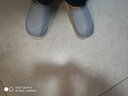 洁丽雅亚麻拖鞋男四季居家室内防滑情侣家用静音日式地板布拖鞋女士春秋 藏青 【1.0基础款 | 透气舒适】 42-43 【适合41-42】 实拍图