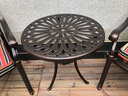 莫 家户外家具铸铝桌椅组合室外庭院桌椅露台桌椅休闲别墅花园阳台 斜格6椅+100cm兰花桌 实拍图