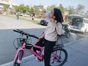 儿童自行车山地车6-7-8-10-12-15岁学生单车变速小孩18寸20寸22寸 高配变速白粉色带车筐后座+礼包 24寸适合身高155-175厘米【约13-17岁】 实拍图