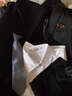 萝卜呗呗儿童西装套装男童礼服西装钢琴主持演出服花童礼服钢琴表演服西服 黑色外套+衬衫+马甲+裤子+领带 150 建议体重58-68斤 实拍图