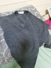 恒源祥重磅430G加厚100%纯羊毛衫男V领毛衣男秋冬季中青年保暖针织衫男 中灰 2XL 410克【建议160-180斤】 实拍图