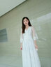 西子美丽心情夏季新款女装白色蕾丝网纱连衣裙长裙波西米亚沙滩裙初恋裙子 白色  XZ18A941 M 实拍图
