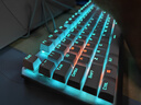 狼蛛（AULA） F3087机械键盘鼠标套装 87键拼色键盘 全键无冲 小型便携式键线分离 电竞游戏办公笔记本电脑键盘 樱花粉-冰蓝光 青轴 实拍图