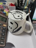 SNOOPY陶瓷马克杯带盖勺子家用喝水杯成人情侣咖啡杯办公室男女士水杯 白色倒立logo【带盖+勺子】 实拍图
