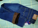 狮子聪加绒牛仔裤男弹力直筒青年宽松加厚带绒男裤子高腰男士秋冬款 弹力深蓝009款加绒 31(腰围2尺4) 实拍图