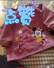 迪士尼（Disney）儿童罩衣秋冬防水反穿衣灯芯绒宝宝吃饭罩衣加厚围兜 玩耍粉（4-6岁）110-120 实拍图