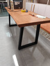 优品元素 实木电脑桌台式家用书房卧室书桌 原木大板办公写字桌学习桌子 原木桌：160*(65-70)*75板厚5cm 实拍图