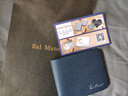 巴玛特（Bal Manent）真皮钱包男头层牛皮男士钱包超薄钱夹男短款多卡位牛皮皮夹男Q004 蓝色横款 横款 实拍图