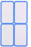 递乐 240枚97mm×57mm不干胶标签贴纸定制自粘性标贴 4枚/张 60张/包 4624蓝色 实拍图