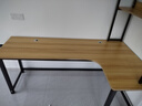 久丞家具转角电脑桌学生家用书桌双人书架一体组合桌卧室拐角L型电竞桌子 【书架款16mm桌面】浅胡桃右转角 180x100x74cm 实拍图