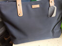 帆自然（let it be）休闲单肩子母托特包品牌牛津尼龙帆布女士手提袋轻便商务通勤可装电脑 深蓝色配棕色 实拍图