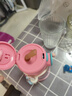 UOOHA塑料杯ppsu高颜值男女生学生便携杯带背带 随手儿童直饮吸管水杯 带背带甜星物语-粉色600ml 实拍图