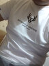 雾卡 【纯棉2件装】短袖t恤男潮流宽松大码夏天新款休闲纯色半袖T恤 鹿角白色+大R红色 3XL 建议165-180斤 实拍图