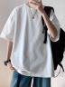 顶峰保罗（Dingfengbaoluo）日系纯色纯棉短袖t恤男士夏季基础款宽松白色打底内搭T2100白XL 晒单实拍图