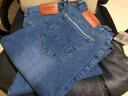 潮酷胖胖熊 牛仔裤男宽松直筒裤 秋冬季新款弹力大码牛仔长裤 070#（薄款） 34(2尺7) 实拍图