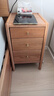 原始原素全实木床头柜现代简约极窄床边柜橡木收纳柜三抽斗柜L7022 床头柜-300*340*500mm 橡木-原木色 实拍图