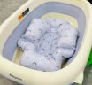 babycare儿童大号可折叠浴盆2.0 宝宝沐浴洗澡盆可坐躺 浴盆+浴垫 冰川蓝 实拍图