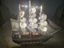 禾娘帆船模型摆件带灯木质工艺船一帆风顺北欧风客厅装饰品摆件 前行号24cm（附灯） 实拍图