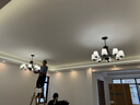 豪尊明 美式吊灯客厅灯具套餐简约现代led卧室灯餐厅灯大气铁艺全屋灯饰 8头 实拍图