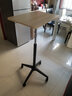 壹巢站立办公移动电脑桌带滑轮床边旋转懒人桌子写字书桌培训笔记本桌 黑色铝合金脚新款移动桌 实拍图