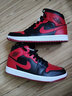 耐克（NIKE）【尖货】男女鞋Air Jordan mid aj1情侣新款运动休闲板鞋篮球鞋 554725/554724-074 黑红 40.5 实拍图