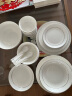 隆达骨瓷陶瓷餐具 饭盘骨碟菜盘汤盘西餐盘 纯白 纯白浅盘 2个 10.5英寸 实拍图