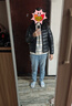 百图betu女装秋冬新款毛衣高级感条纹宽松慵懒风毛衣女2310D08 蓝色 S 实拍图