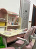 坐得正 儿童学习桌儿童桌椅套装可升降中小学生学习桌椅写字桌实木书桌 1m桌带陪读柜+鲸鱼双背椅粉 实拍图