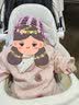 标点熊婴儿连体衣服小公主风女宝宝哈衣加绒加厚新生儿童外出爬服春秋冬 美人条娃娃领粉色 90码 建议身高80-90 实拍图