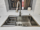 松派厨房水槽304不锈钢水槽双改大单槽水池盆洗菜盆台下盆洗碗槽 右排0涂层+抽拉龙头 680*450mm【国标SUS304假一赔十】 实拍图