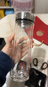 希诺（HEENOOR） 双层玻璃杯男士办公高档送礼礼盒泡茶滤网耐高温大容量商务水杯 经典-适中适量 345ml 晒单实拍图