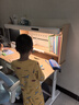 黑白调儿童C2儿童学习桌椅书桌学习桌儿童专用3-18岁实木可升降进口橡胶木 实拍图