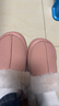 朴西棉拖鞋女新款棉绒拖鞋加厚软底秋冬室内居家用麂皮绒时尚情侣棉拖 粉红色 38-39 实拍图