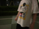 迪士尼童装儿童短袖套装米奇米妮圆领T恤休闲短裤纯棉2件套 男童欢乐米奇本白 5岁/身高120cm 实拍图