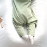 Aengbay昂贝 德绒连体衣冬婴儿套头哈衣保暖睡衣打底内衣宝宝衣服秋冬 绿色 90cm 实拍图