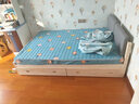 彤新雅（Tongxinya）【现货闪发】床 实木床双人床单人床经济出租房北欧软包靠背 深灰色软靠床+双抽 宽1.35米*长2米 实拍图