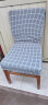 仙逸格（Xianyige）餐桌椅子套罩座椅套连体弹力布家用 办公一体式简约四季凳子套1只 抽象湖蓝 实拍图